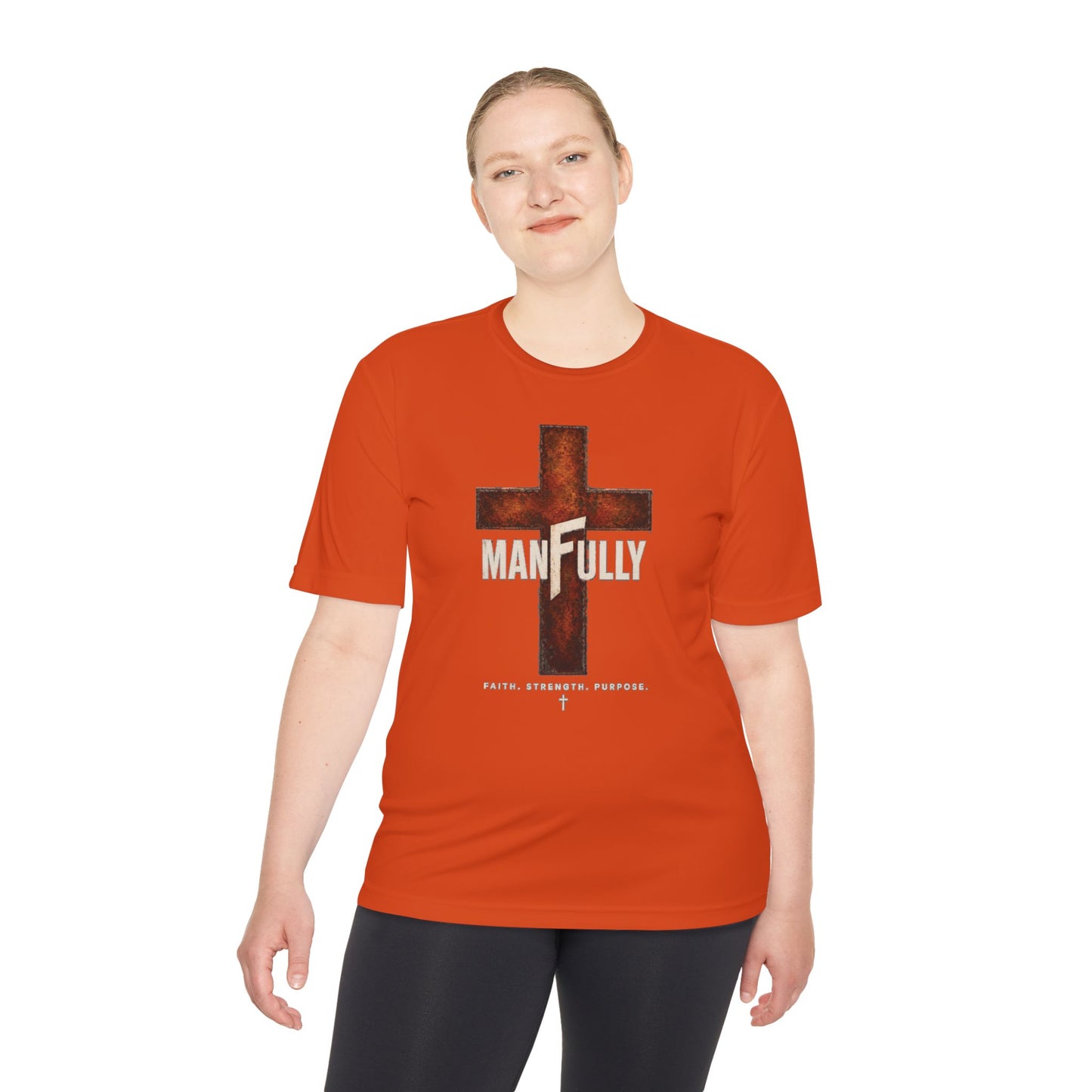 ManFully™ Rustic Cross Moisture-Wicking Performance Tee