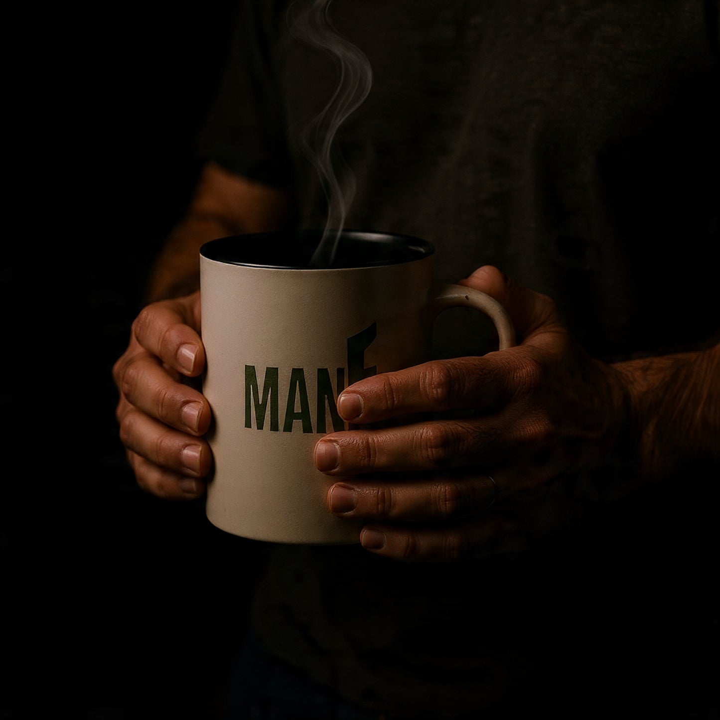 MANFULLY™ Everyday Ceramic Mug -Start Steady. Stay Focused.