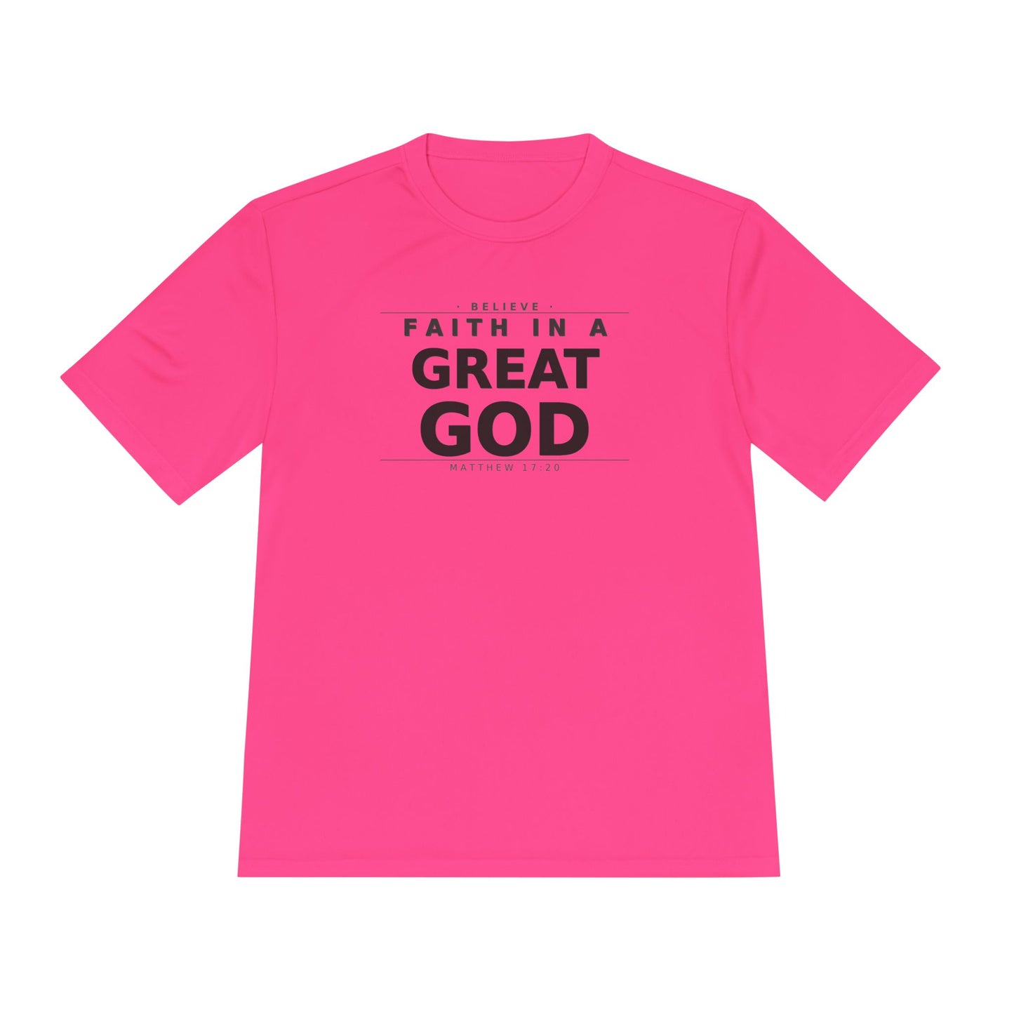 MANFULLY- Faith in a Great God Performance Tee | Christian Moisture-Wicking Athletic Shirt