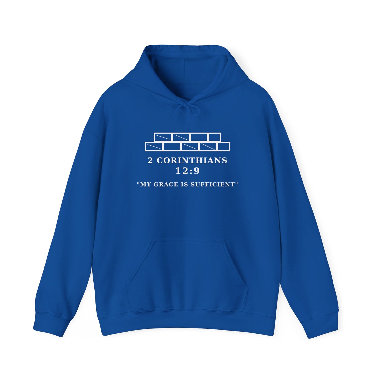 ManFully "My Grace Is Sufficient" Christian Hoodie | Not Perfect Just Purposed Faith-Based Men's Sweatshirt | 2 Corinthians 12:9 Apparel