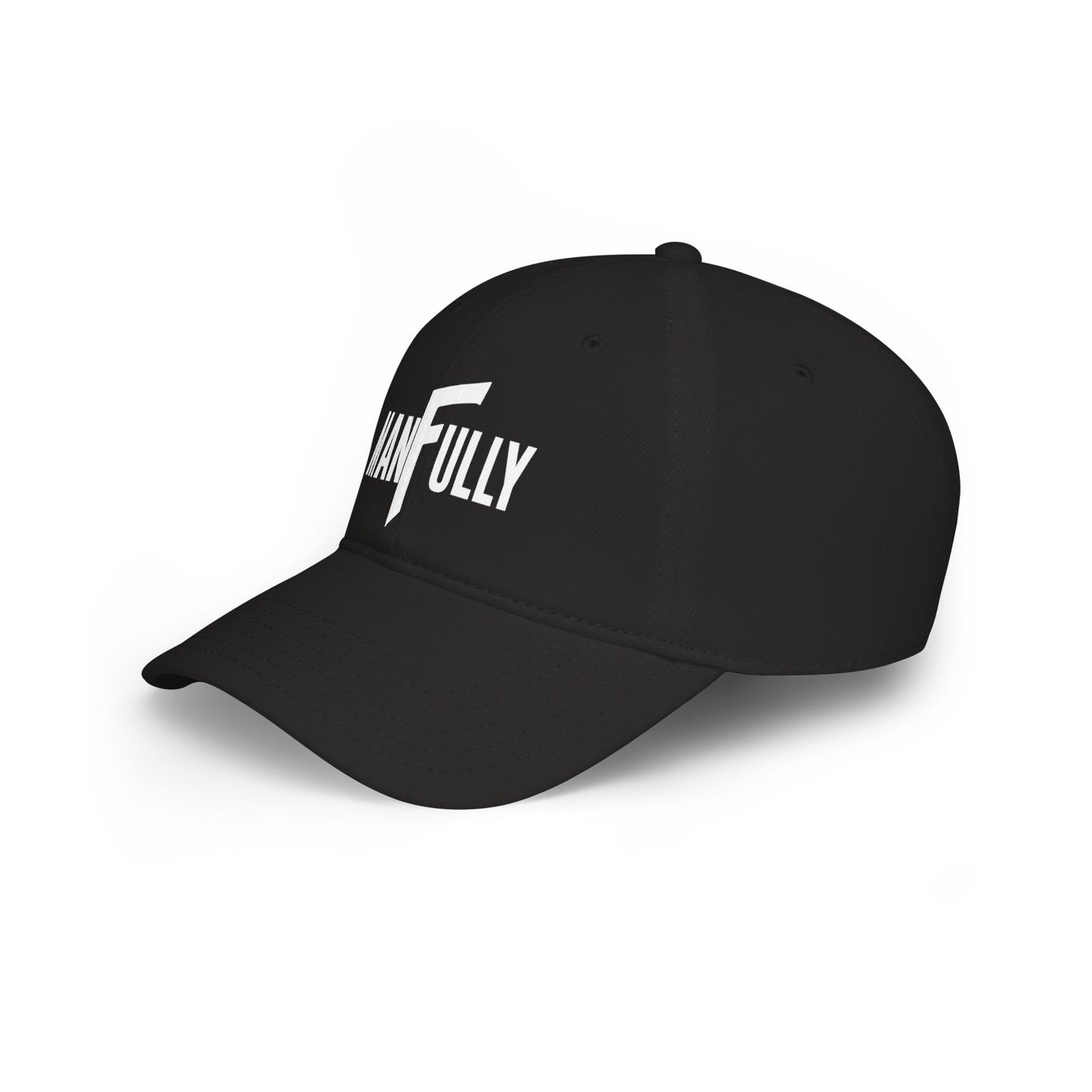 ManFully Embroidered Logo Hat | Low Profile Cotton Twill Baseball Cap | Christian Men's Faith Apparel