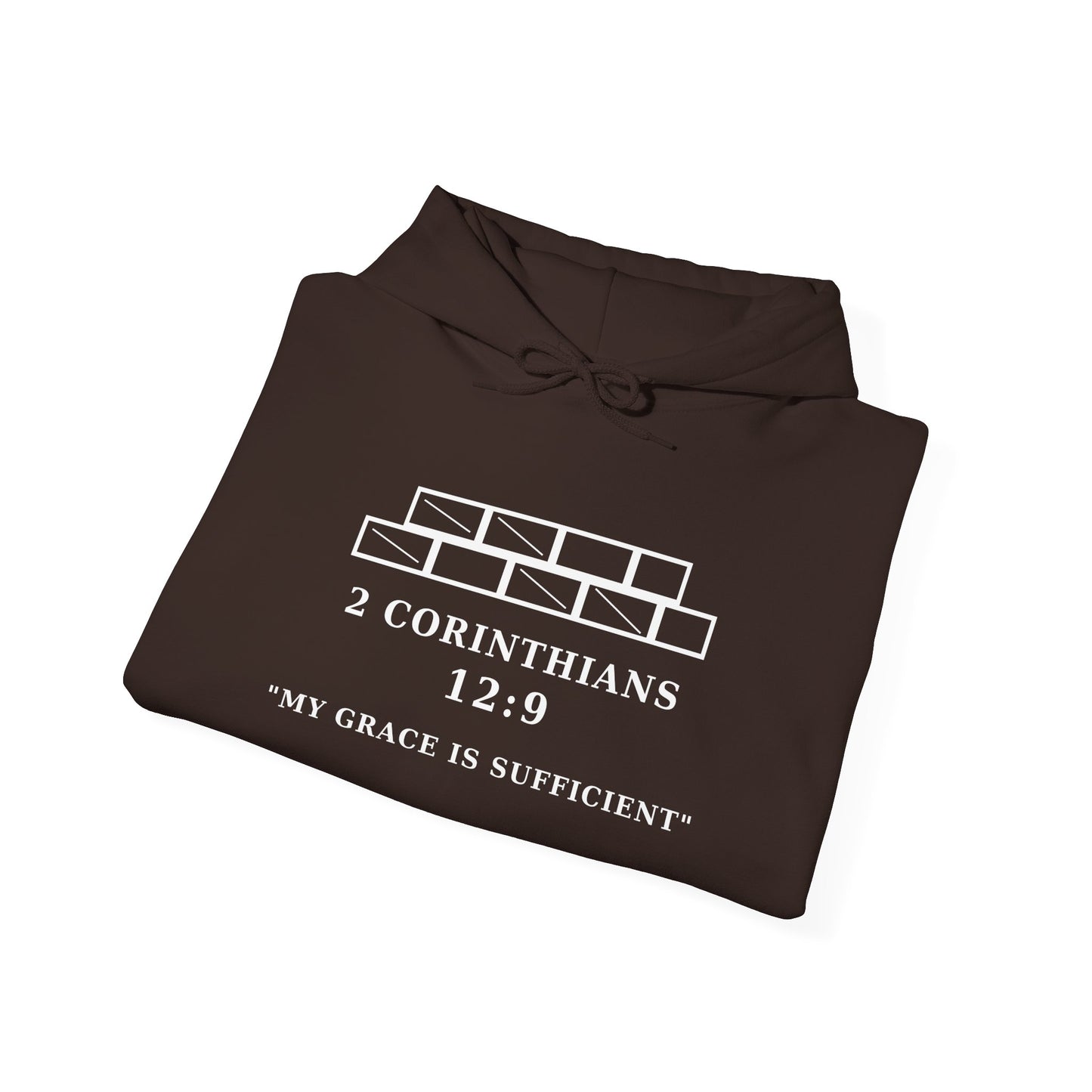 ManFully "My Grace Is Sufficient" Christian Hoodie | Not Perfect Just Purposed Faith-Based Men's Sweatshirt | 2 Corinthians 12:9 Apparel