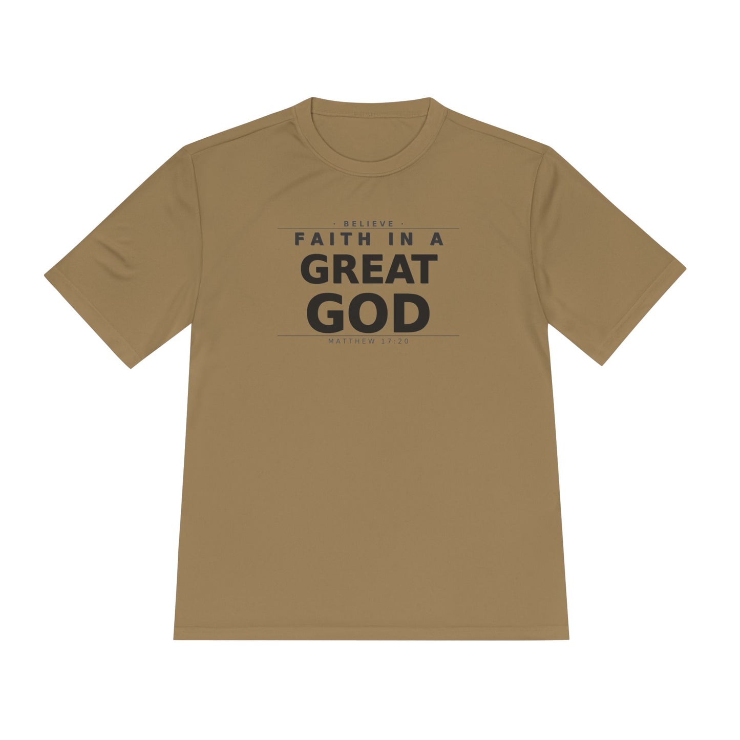 MANFULLY- Faith in a Great God Performance Tee | Christian Moisture-Wicking Athletic Shirt