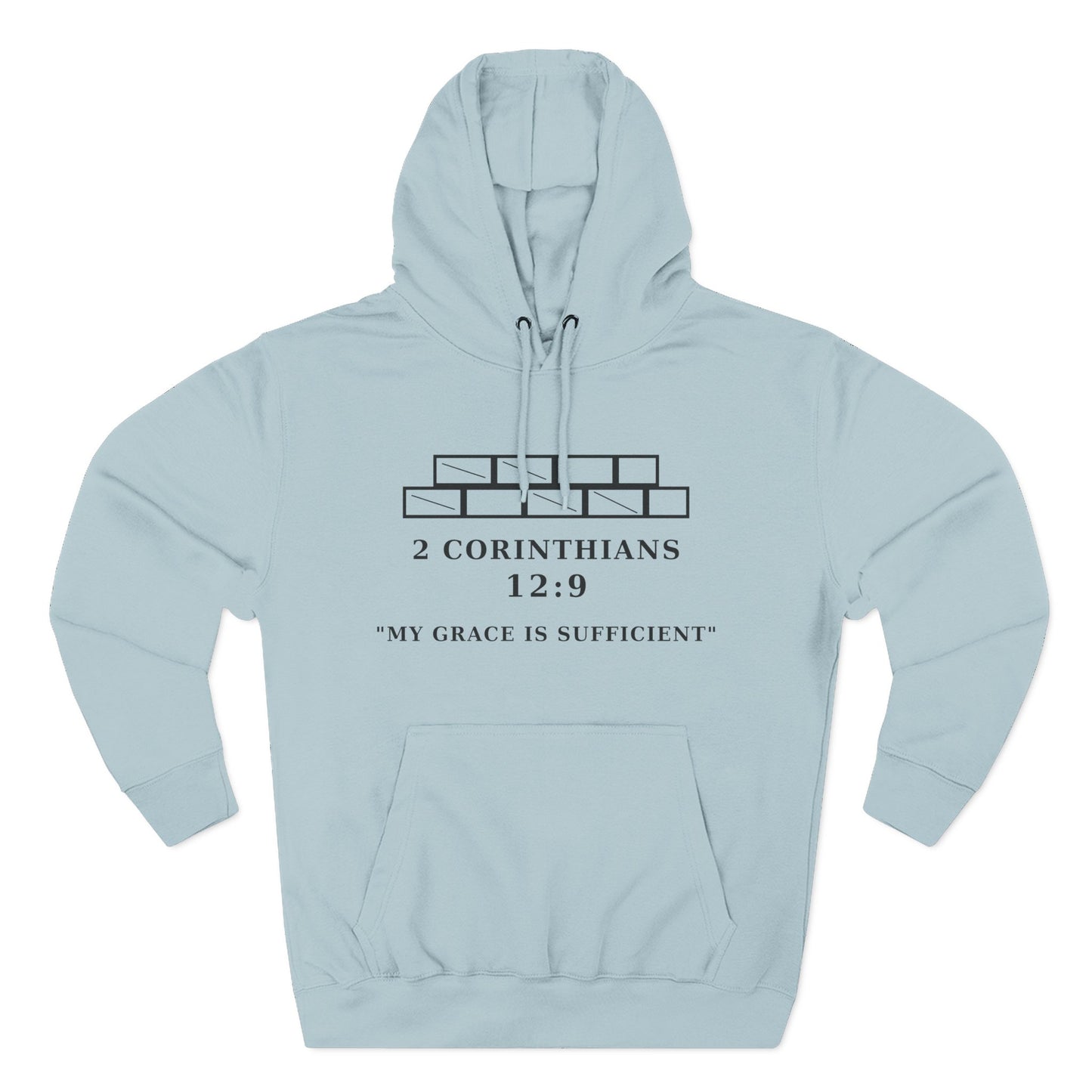 My Grace Is Sufficient Light Variations " Christian Hoodie | Not Perfect Just Purposed Faith-Based Men's Sweatshirt | 2 Corinthians 12:9 Apparel