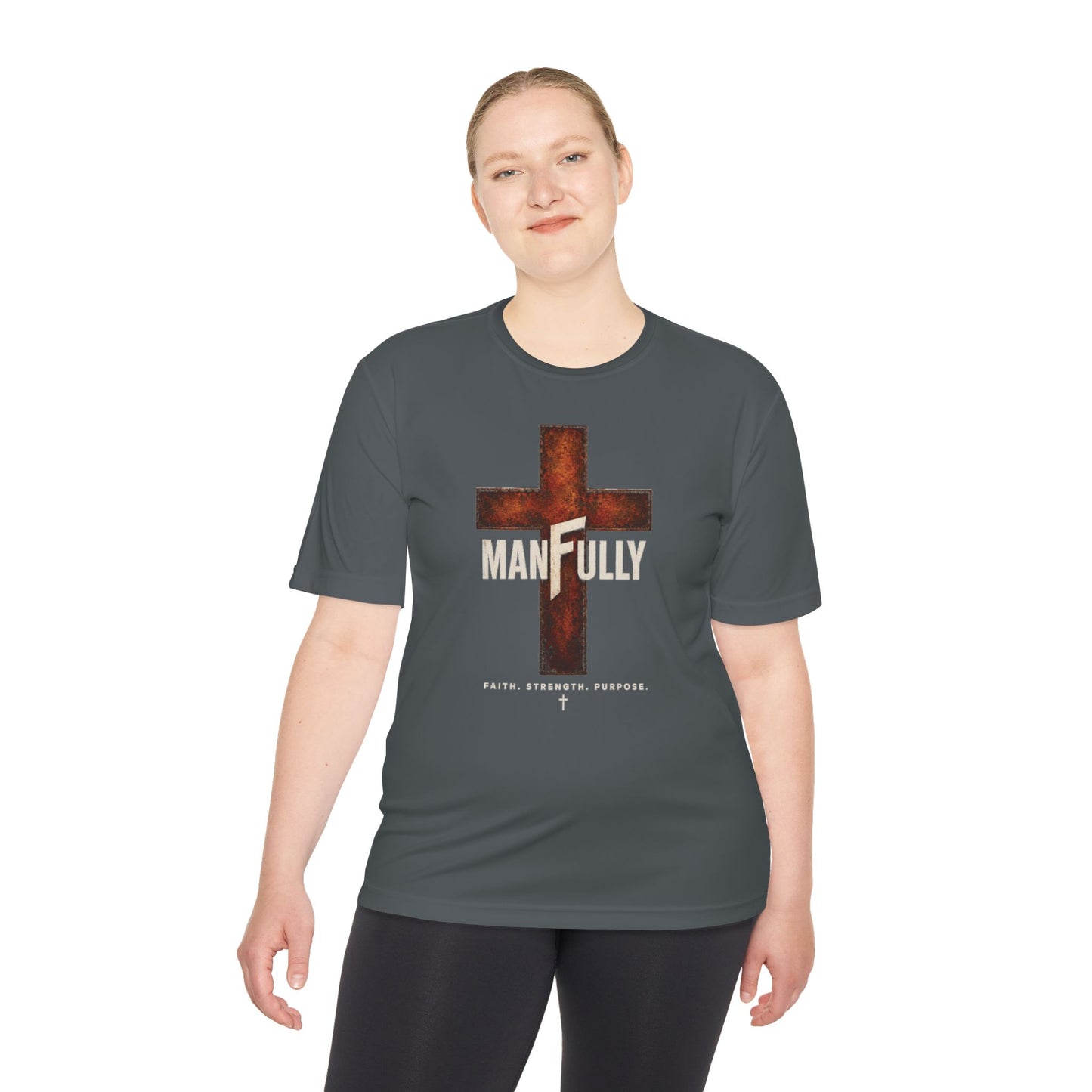 ManFully™ Rustic Cross Moisture-Wicking Performance Tee