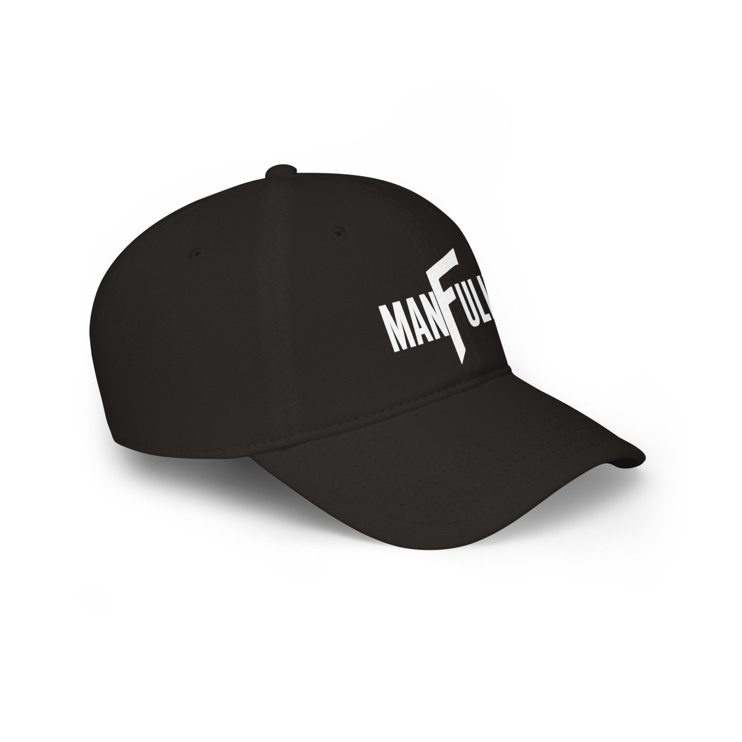 ManFully Embroidered Logo Hat | Low Profile Cotton Twill Baseball Cap | Christian Men's Faith Apparel