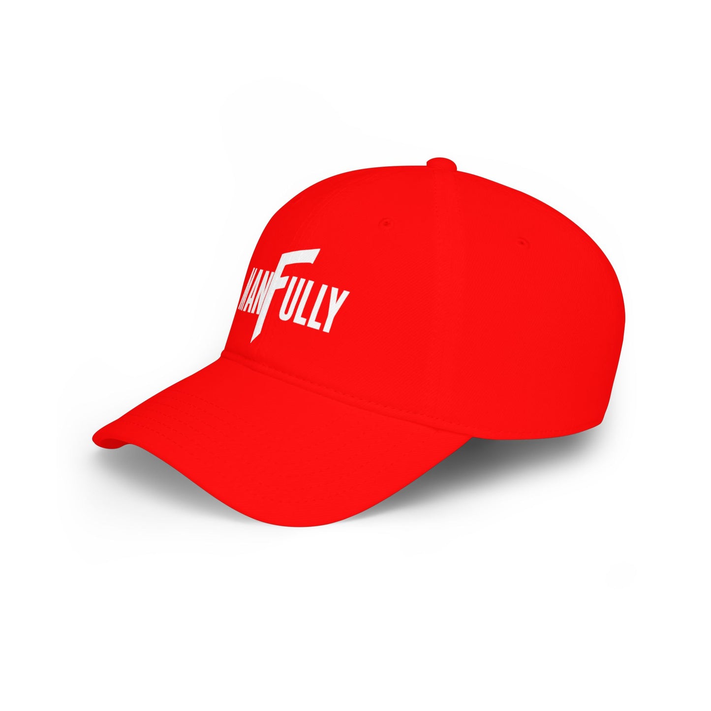 ManFully Embroidered Logo Hat | Low Profile Cotton Twill Baseball Cap | Christian Men's Faith Apparel