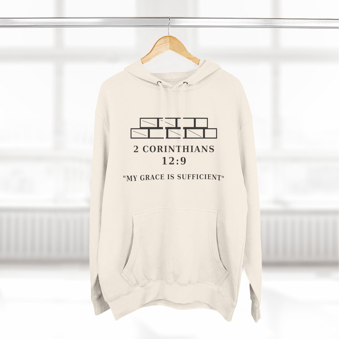 My Grace Is Sufficient Light Variations " Christian Hoodie | Not Perfect Just Purposed Faith-Based Men's Sweatshirt | 2 Corinthians 12:9 Apparel