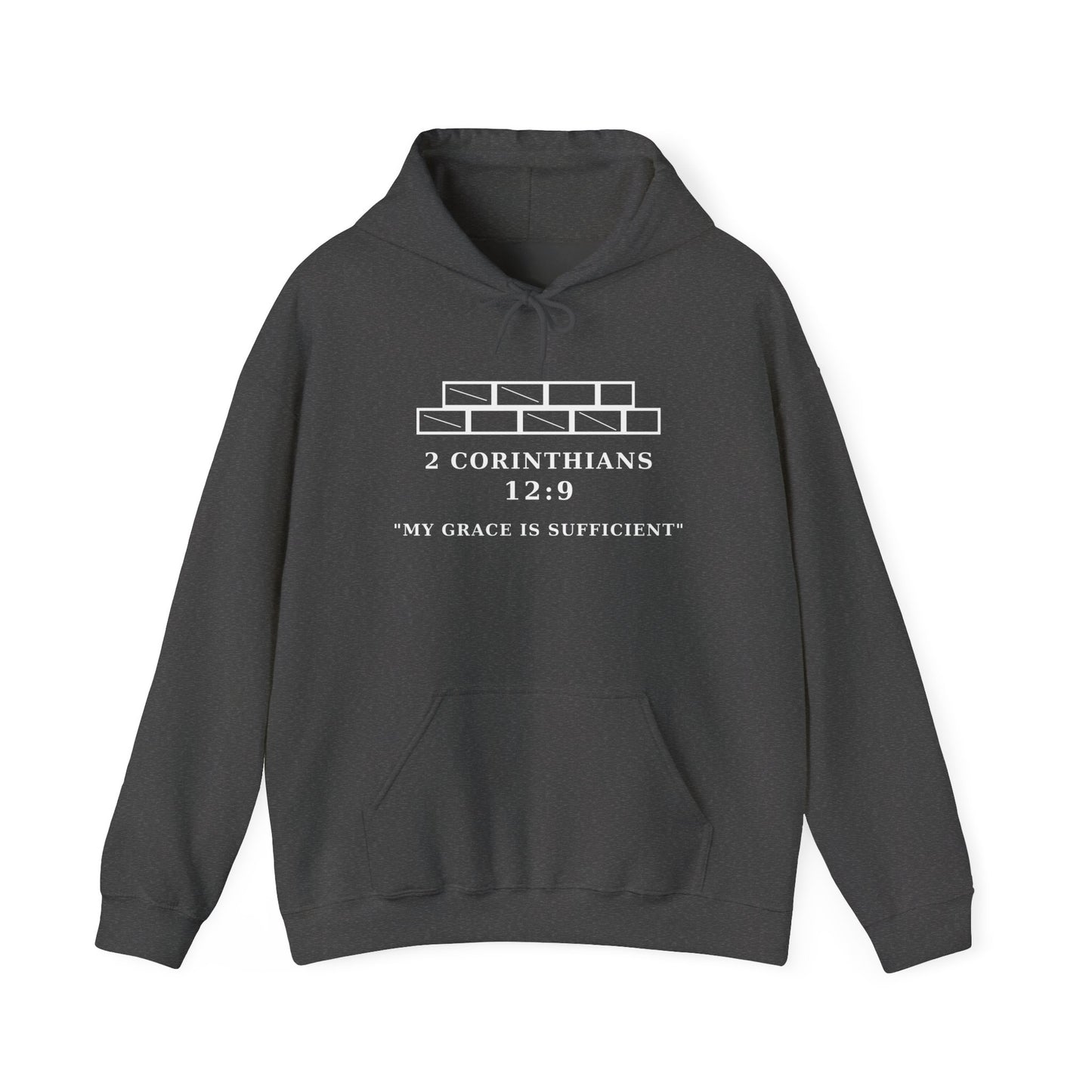 ManFully "My Grace Is Sufficient" Christian Hoodie | Not Perfect Just Purposed Faith-Based Men's Sweatshirt | 2 Corinthians 12:9 Apparel