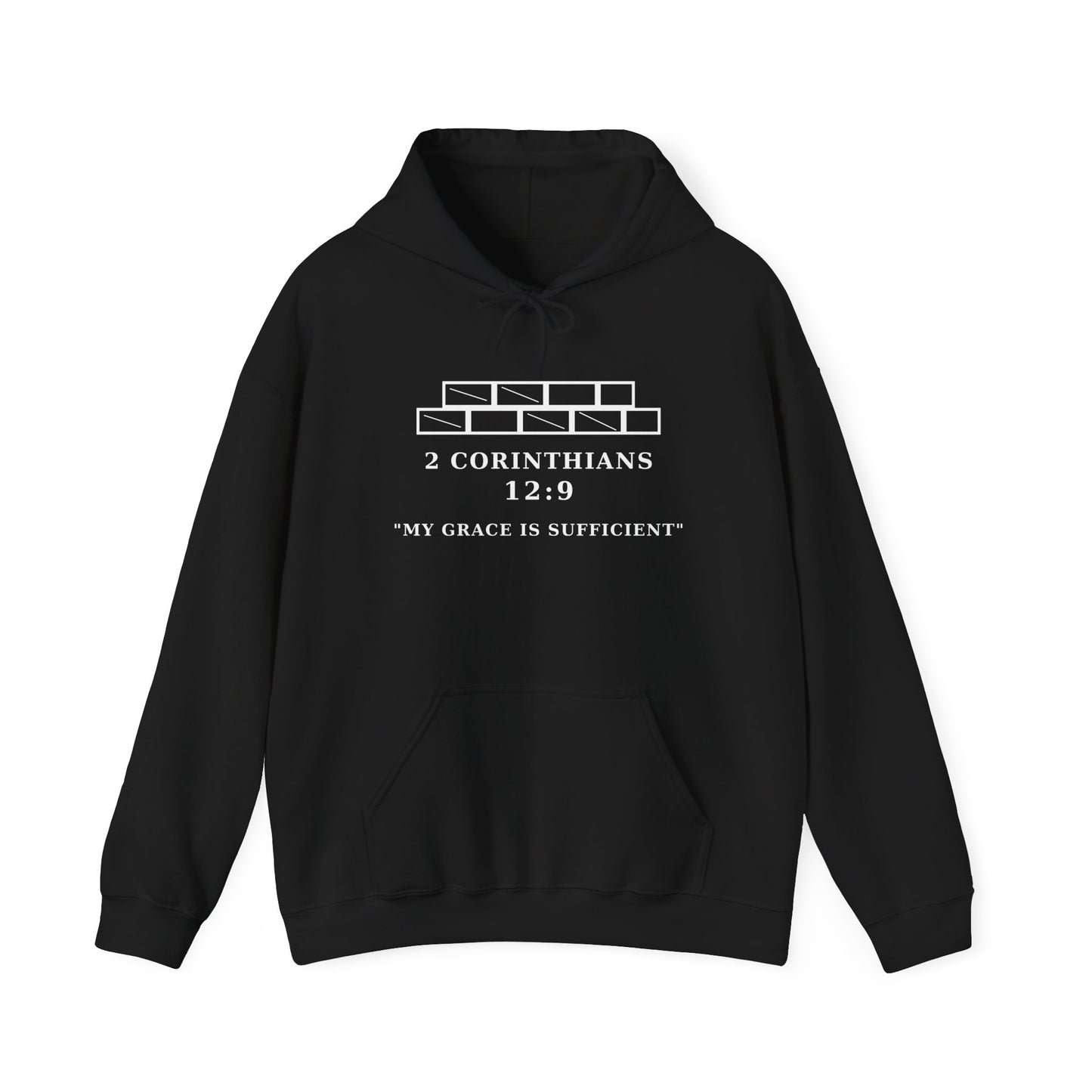 ManFully "My Grace Is Sufficient" Christian Hoodie | Not Perfect Just Purposed Faith-Based Men's Sweatshirt | 2 Corinthians 12:9 Apparel
