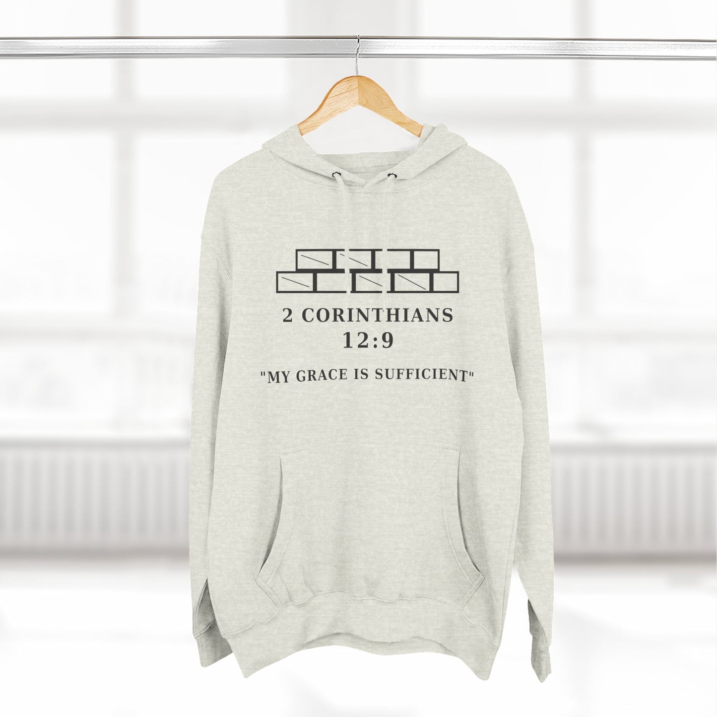 My Grace Is Sufficient Light Variations " Christian Hoodie | Not Perfect Just Purposed Faith-Based Men's Sweatshirt | 2 Corinthians 12:9 Apparel