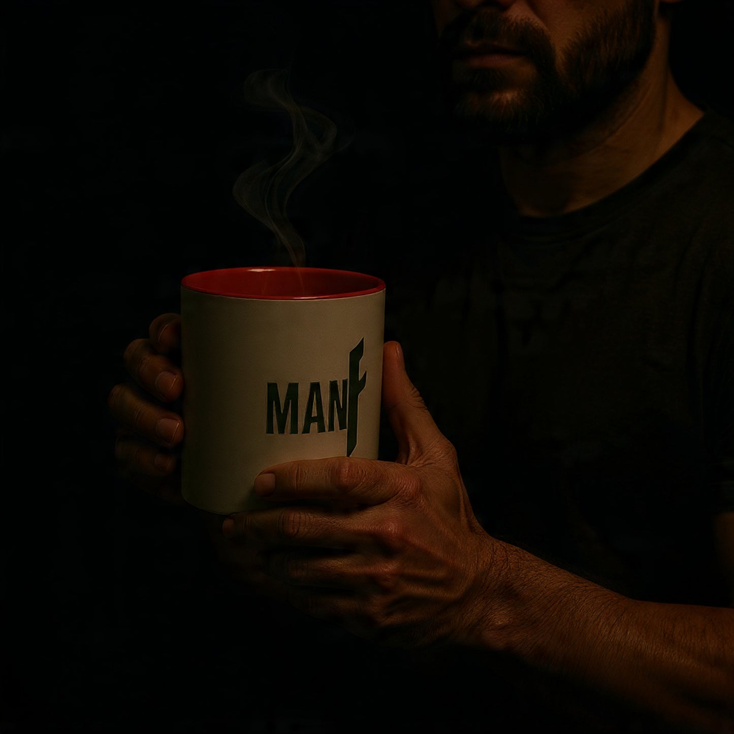 MANFULLY™ Everyday Ceramic Mug -Start Steady. Stay Focused.