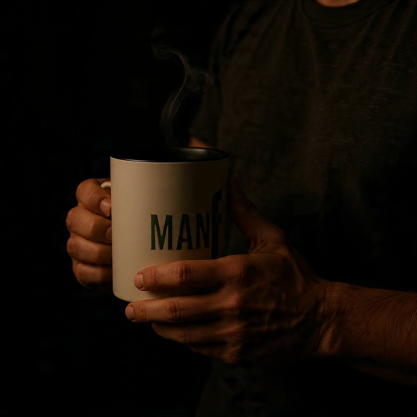 MANFULLY™ Everyday Ceramic Mug -Start Steady. Stay Focused.