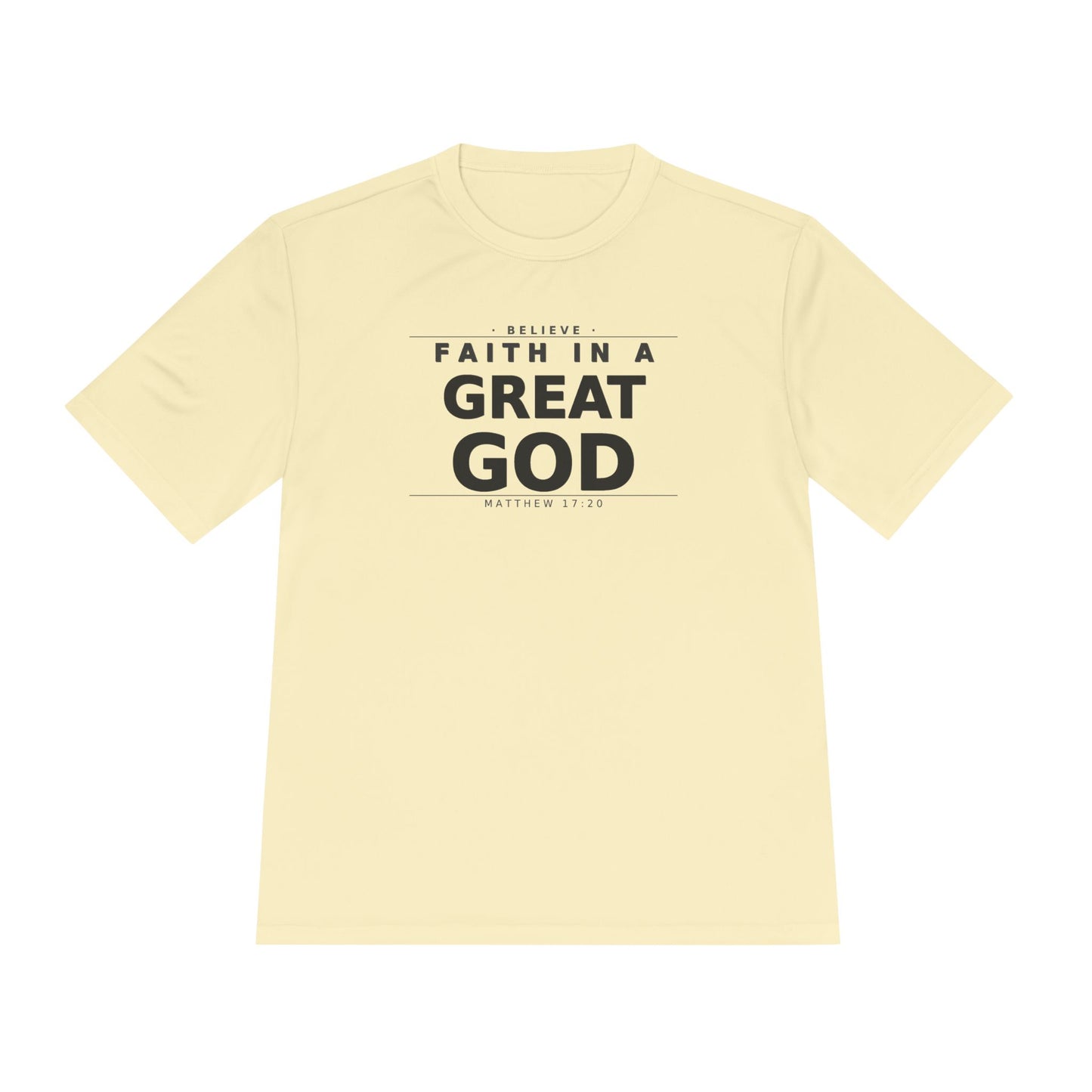 MANFULLY- Faith in a Great God Performance Tee | Christian Moisture-Wicking Athletic Shirt