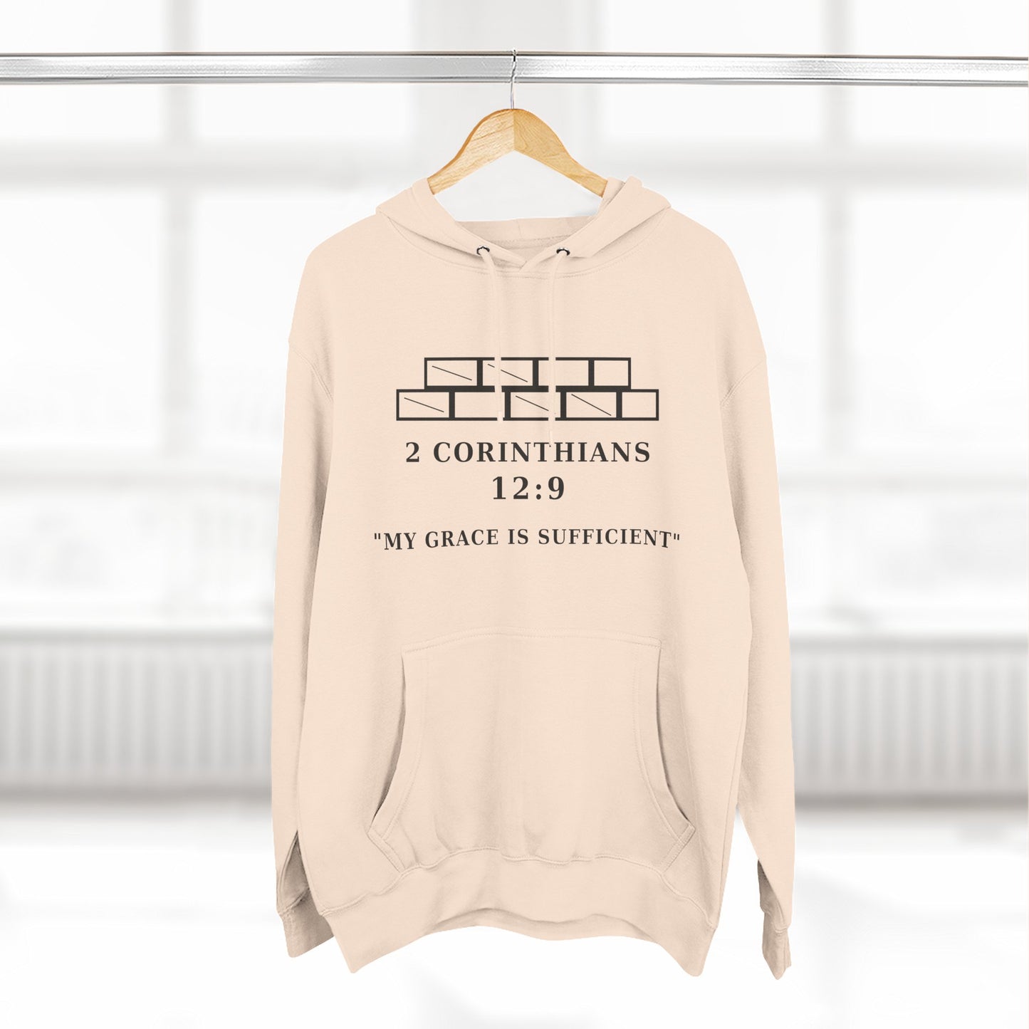 My Grace Is Sufficient Light Variations " Christian Hoodie | Not Perfect Just Purposed Faith-Based Men's Sweatshirt | 2 Corinthians 12:9 Apparel