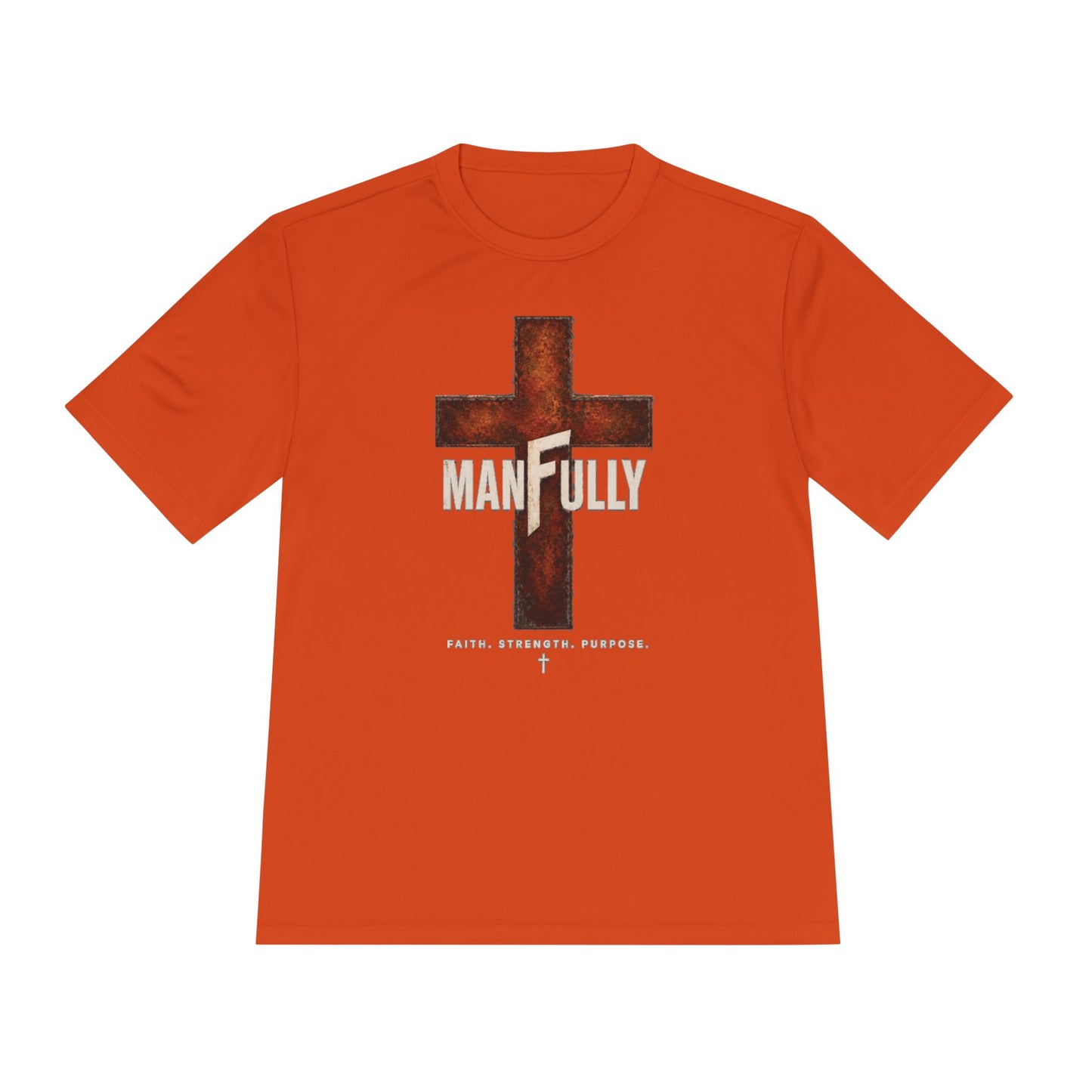 ManFully™ Rustic Cross Moisture-Wicking Performance Tee