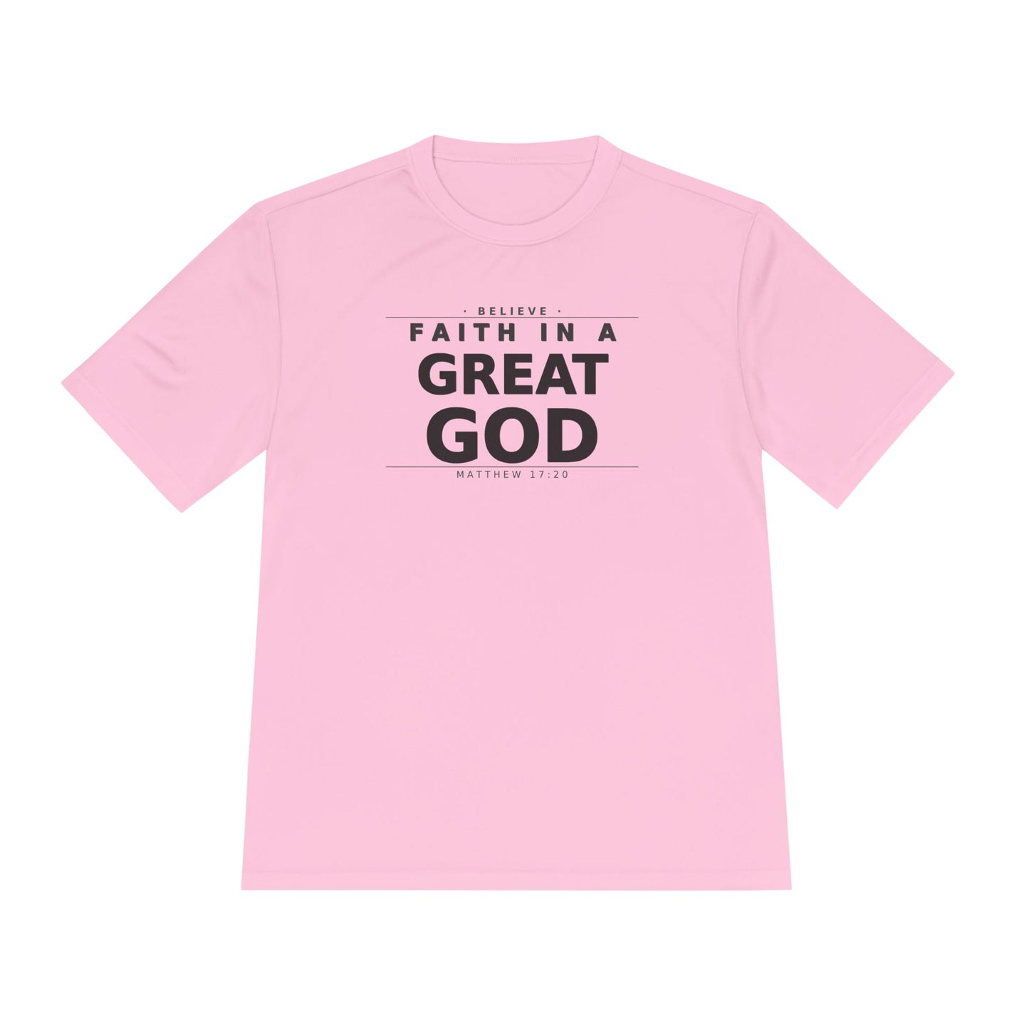 MANFULLY- Faith in a Great God Performance Tee | Christian Moisture-Wicking Athletic Shirt