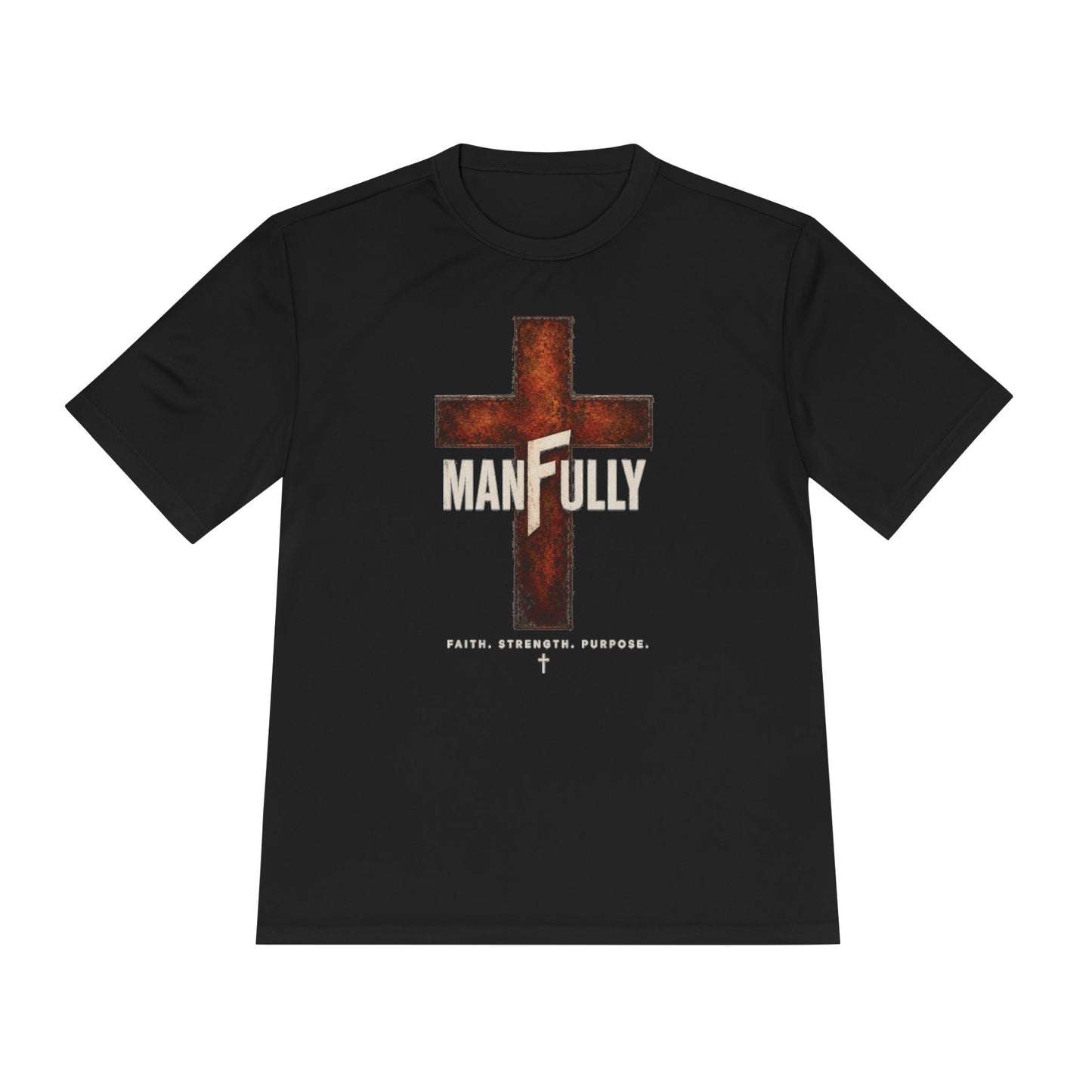 ManFully™ Rustic Cross Moisture-Wicking Performance Tee