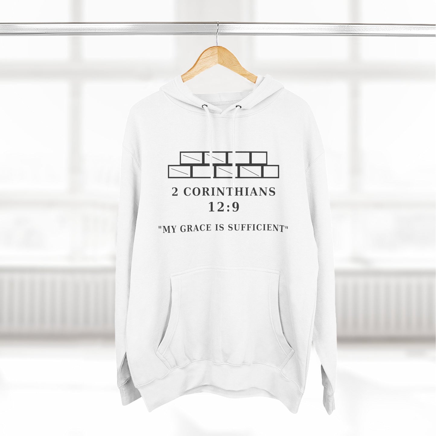 My Grace Is Sufficient Light Variations " Christian Hoodie | Not Perfect Just Purposed Faith-Based Men's Sweatshirt | 2 Corinthians 12:9 Apparel