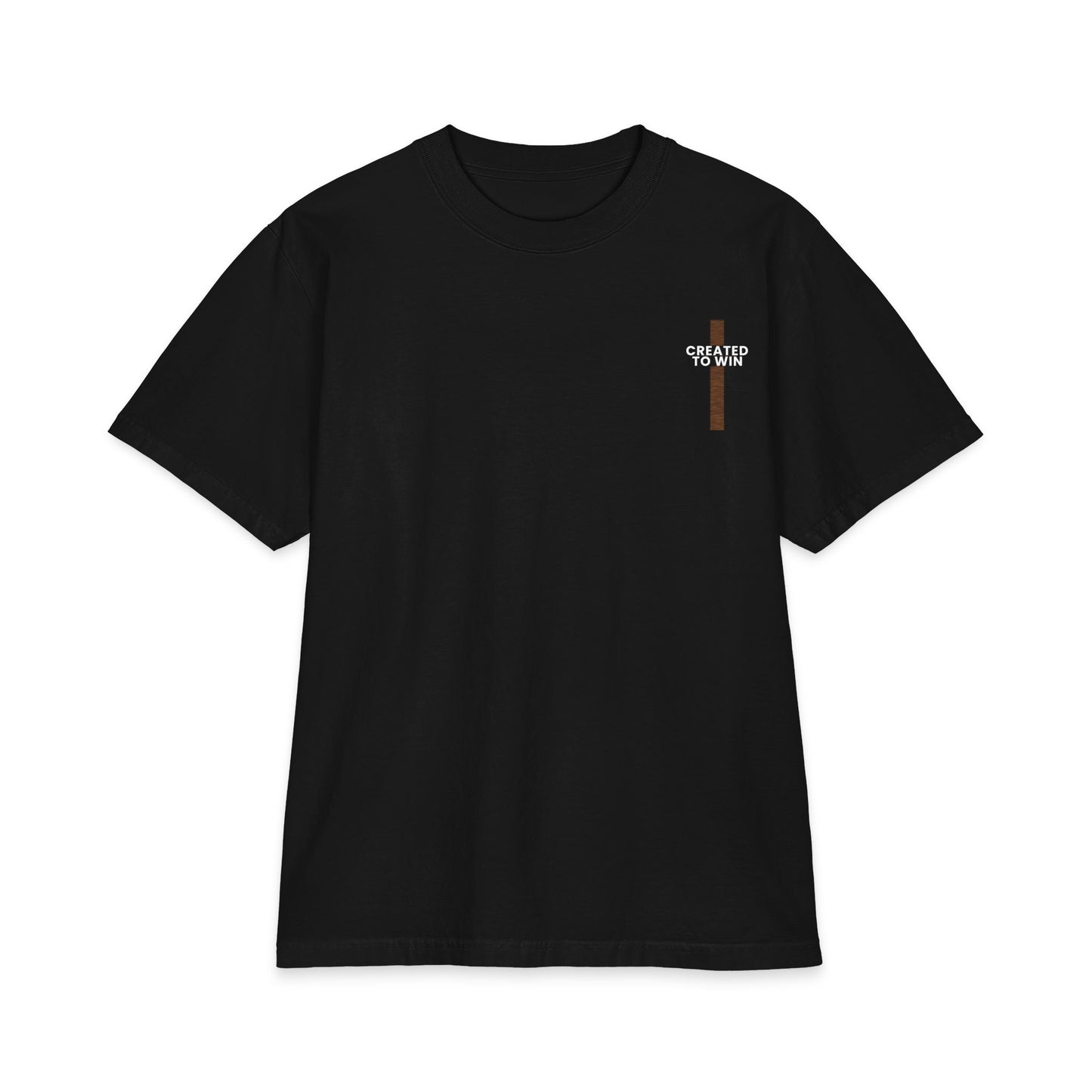 ManFully Cross Christian T-Shirt — Faith, Strength, Purpose Short Sleeve (Created to Win)